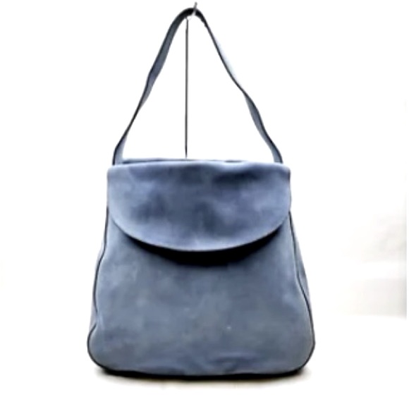 Prada Hand Bag Blue Suede Leather 2443256 - Picture 1 of 16